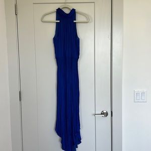 Ramy Brook high neck royal blue midi dress